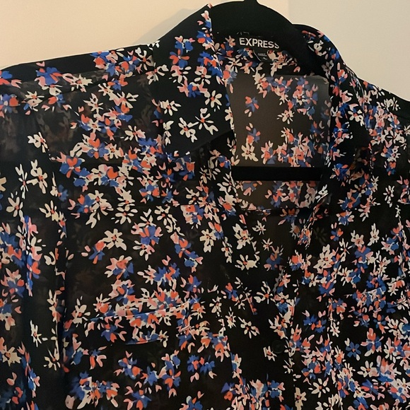 Express Portofino Women’s Small Black with Multicolored Flowers - Picture 2 of 3